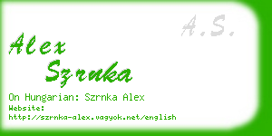 alex szrnka business card